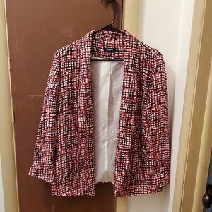 Elementz Red and Black Patterned Blazer